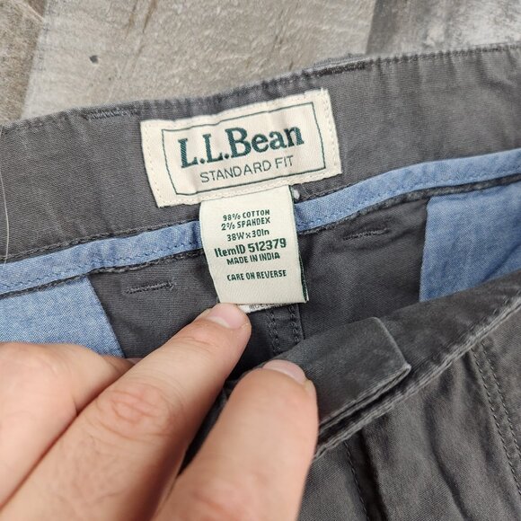 Mens LL Bean size 38x30 Standard Fit Canvas Outdoor Hiking Pants Shorts - Picture 4 of 10